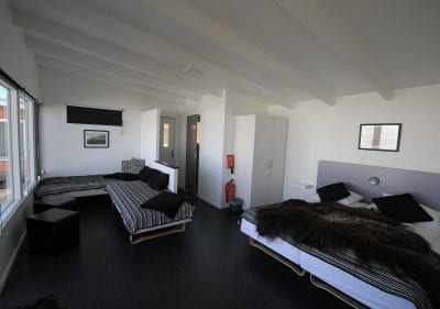 Interior of the comfort cabins in Glacier Lodge Eqi - Photographer: Greenland Travel