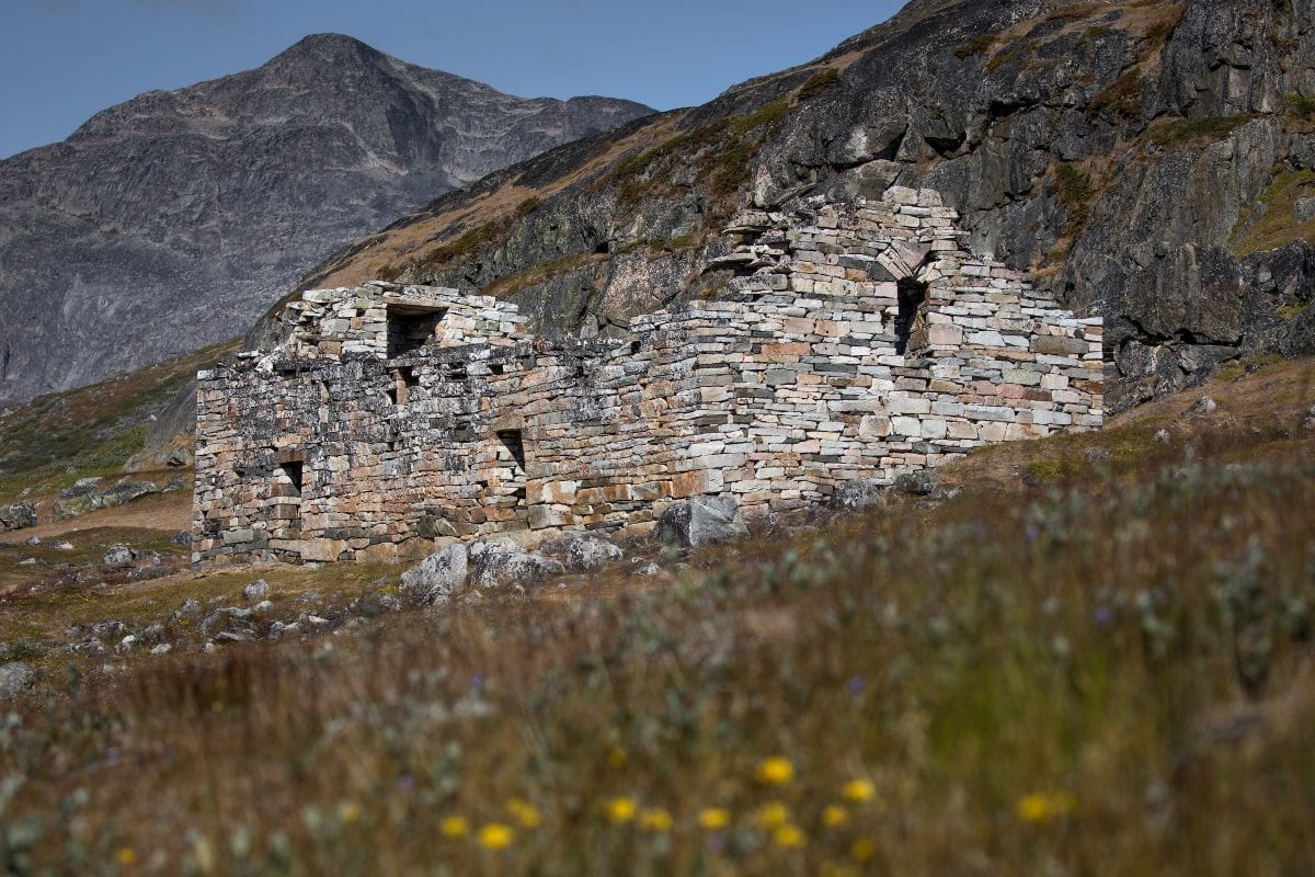 The Hvalsey church ruin near Qaqortoq in South Greenland