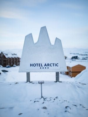 Hotel Arctic sign