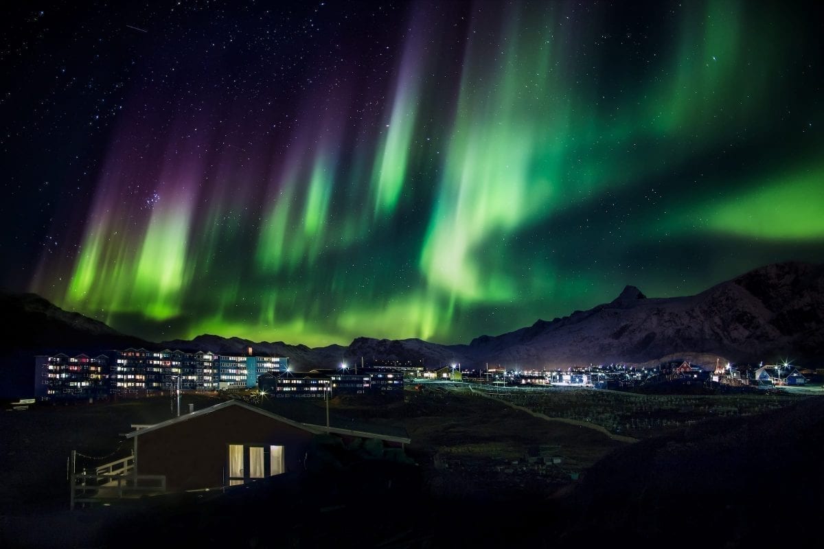 Nordlys over Grønland - Fotograf: Mads Pihl, Visit Greenland