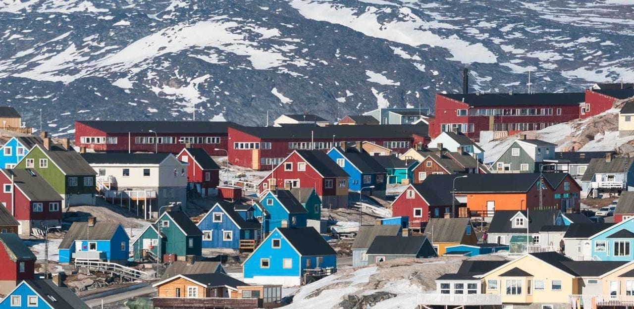 Houses in Ilulissat in Greenland