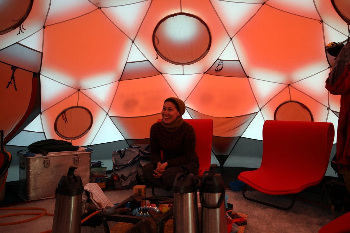 Inside a tent from camp ice cap near Kangerlussuaq in Greenland - Photographer: Greenland Travel