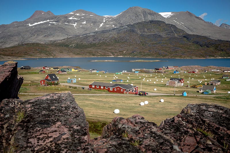 A Midday Summer View Over Igaliku In South Greenland